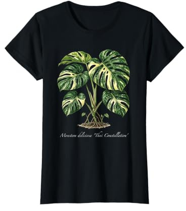 Monstera Thai Constellation Plant Illustration Value Graphic T-Shirt