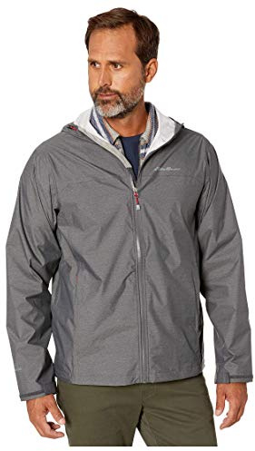 Eddie Bauer Cloud Rain Jacket Dark Smoke Heather LG
