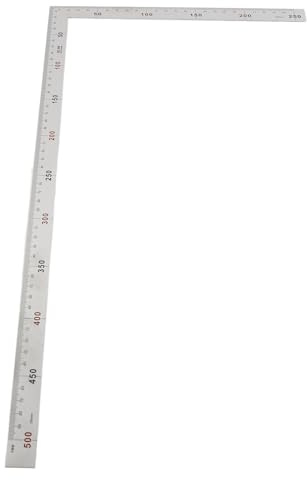 L formad snickares fyrkantiga inramning fyrkantig linjal gradskiva gradientlinjal rätvinklig fyrkantig linjal mätning av rostfritt stål (500 mm x 250 mm)