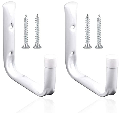 Ganci giganti da parete per garage, appendiabiti per impieghi gravosi - Porta attrezzi per attrezzi da giardino, sedie pieghevoli, ganci portabici per attrezzi da officina - (2 ganci universali)