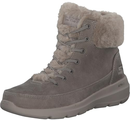 Skechers Women's Glacial Ultra Ankle Boot, Taupe, 38 EU