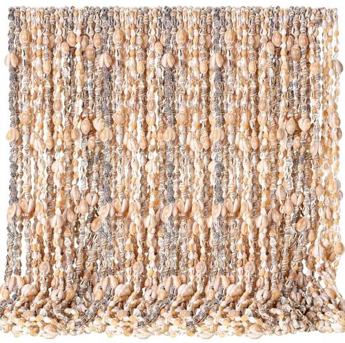 Ecation Hawaii Shell Luau Leis Bulk Sea Shell Leis Natural Tahitian White Nassa Necklace Summer Beach Party Apparel Jewelry Accessories for Women Men Hawaiian(12 Pieces)