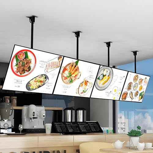 Drmoxin Scatola Luminosa a LED con Cornice a Scatto Sottile, Espositori Luminosi con Asta Telescopica, Cartellone Pubblicitario da Parete, per Decorazioni, Esposizioni E pubblicità,4pcs-50 * 60cm