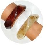 GAOKOXI 3 Pcs Chunky Acrylic Bangle bracelets Set for Women Colorful Statement Resin Bangles Bracelets Trendy Jewelry