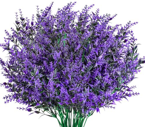 6 Pcs Flores Artificiales de Lavanda, Ramo de Lavanda