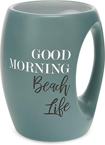 Pavilion - Good Morning Beach Life - Green Huggable Hand Warming 16 oz Coffee Cup Mug