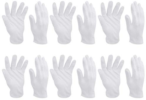 Beaupretty 10pairs White Cotton Gloves Thickened Breathable Work Protective Gloves Industrial Work Xl for Party Etiquette