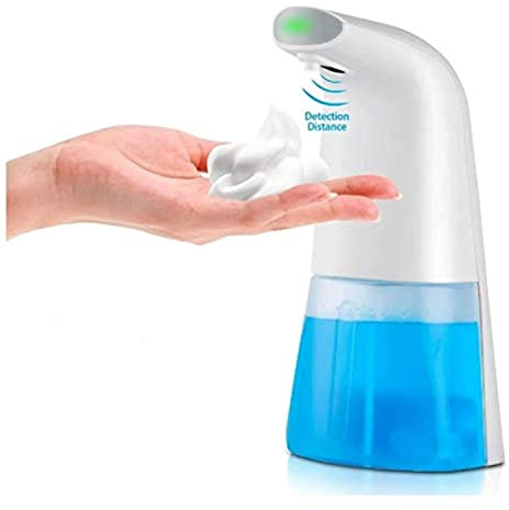 offershop Distributeur Savon Automatique 300ml Dispencer Capteur Infrarouge Gel Liquide Moussant Désinfection Mains Portable Batteries Imperméable Bain Cuisine Hôtel Restaurant