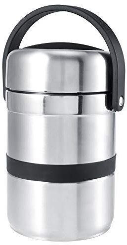 Greensen Boîte à Lunch Conteneurs Alimentaires en Acier Inoxydable Compartiment Thermique Empilable Portable Boîte à Collations pour Le Déjeuner Récipient De Stockage des Aliments 1.8L