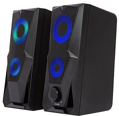 i-Star PC Speakers, PC Speakers Gaming, Compact 6W Wired Computer Speakers, PC Speakers 3.5mm Jack, Plug & Play Easy Set-up Ideal for Gaming, Desktop, PC and Laptop, USB Powered