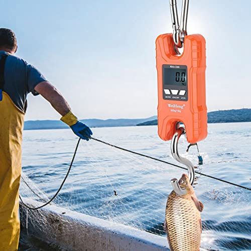 Yuehuamech Mini Digital Kran Skala 500kg/ 661lb Elektronische Haken Hängende Waagen Tragbare Digital LCD Display Gepäck Skala für Outdoor Farm Markt Angeln Jagd