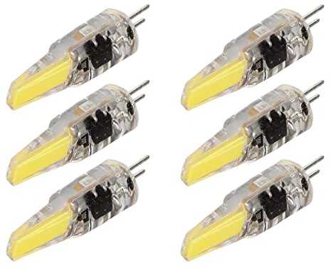 Garosa 6Pcs G4 LED Ampoule 6W 500LM G4 Ampoule LED COB Ampoule de Remplacement pour Plafonnier Applique Lampe de Table Lampes Suspendues Ventilateur de Plafond Cabinet Lampes 220V (Blanc froid)