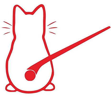 ihreesy Auto Heckscheibenaufkleber, Reflektierende Auto Scheibenwischer Abziehbild Autoaufkleber Wasserdichte Dekorative Aufkleber Süße Katze Autosticker Niedliche Tier Autoaufkleber,Rot