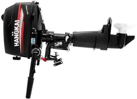 2 stroke outboard motor,petrol motor boat motor outboard motor trolling motor electric motor boat motor for rubber boats, inflatable boats, fishing boats, sailing boats,black,6hp