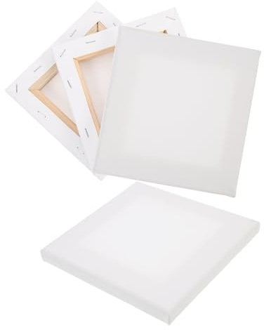 NUOBESTY Lot De 4 Panneaux De Peinture À Lhuile Sur Toile 5.91X5.91 Pouces Cadres De Toile Pour Artistes Accessoires De Loisirs Créatifs