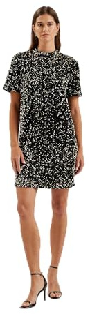 Ted Baker WMD-audriyy-Velvet Sequin T-Shirt Mini Dress Robe pour Occasion spéciale, Noir, 38 Femme