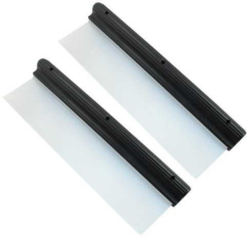 Bonsicoky 2 Stück 30,5 cm Silikon-Autoabzieher – flexible T-Stange, schnell trocknende Wasserklinge für Auto, Windschutzscheibe, Glas, Fenstertrocknung – Schwarz