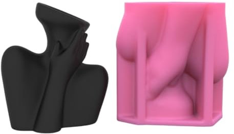 Moldes de silicona con forma de cuerpo humano para jarrón, moldes de resina epoxi, moldes de silicona para macetas para decoración del hogar
