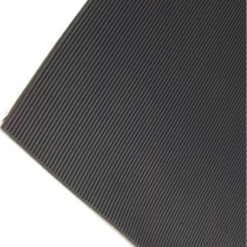 Fine Ribbed Rubber Roll Flooring Matting - 3mm Thick - 1m Wide - Up to 15m Length (1M X 1M)
