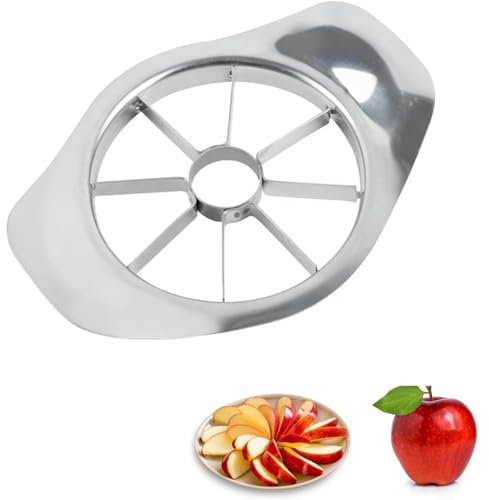 YXL Stainless Steel Apple Cutter, Apple Corer and Slicer, Fruit Cutter Slicer, Apple Slicer with Handle for Home Kitchen, Ultra-Sharp Apple Cutter for Quick and Easy Fruit Slicing