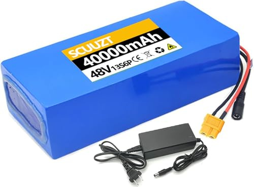 36V 48V 15AH 20Ah 30Ah 40Ah elektrische Fahrräder Wasserdichter Lithium-Ionen-Akku, integriertes BMS mit Ladegerät 36V 48V E-Bike Akkupack für 200W 500W 1000 W Motor XT60,36V 40AH