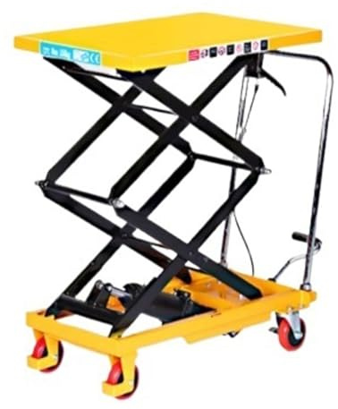 Piattaforma elevatrice per ponteggi Carrello elevatore Tavolo Elevatore Mobile Piattaforma di sollevamento for magazzino Officina Casa(Double Scissor 350kg Load)