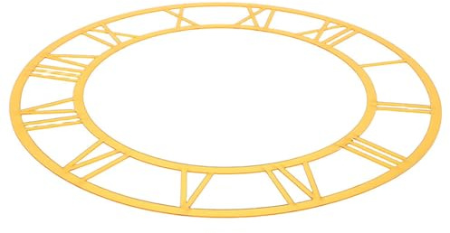 GLEAVI Orologio da Parete Decorativo in Acrilico Oro Numeri Romani, Facile Installazione e Resistente alla Deformazione, per Decorare Interni Classici ed Eleganti