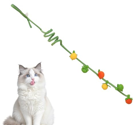 Generico Bacchetta Per Gatti Campanello Retrattile | Giocattolo Con Calcio A Palla Per Gatti Che Vivono In Casa | Per Esercizio Divertente Stimolazione Noia Medio Casa Sog