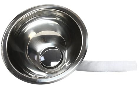 Lavello Angolare In Acciaio Inox Moderno lavello da cucina for camper, con una sola vasca, in acciaio inox, for lavamani, for roulotte, camper, installazione su bancone, un foro