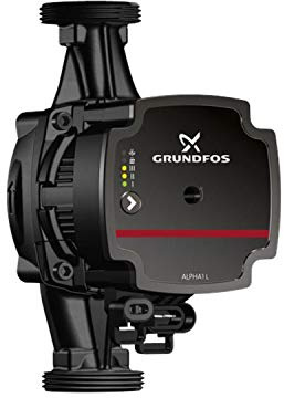 Grundfos Alpha1 L 25-40/180 Umwälzpumpe (Heizungspumpe) - 2.800 L/Std. - 25W - Förderhöhe 4,4 m - Einbaugröße 180 mm - Sehr energieeffizient
