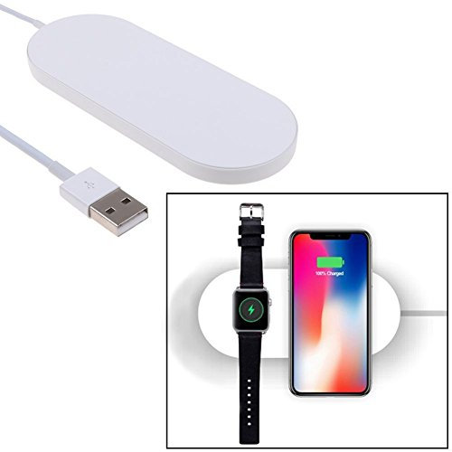 Cargador inalámbrico doble para iPhone X, iPhone 8 y Apple Watch