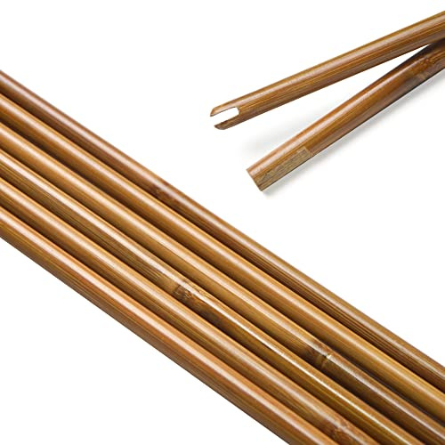 SHARROW Bågskytte Bambupilaxel Bambupil Axel 83cm Handgjord Bambu Pilaxlar 8mm Diameter för DIY Traditionell Recurve Båge Långbågs Pilar (12)
