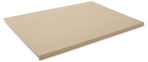 Eglooh - Talia - Sous main Bureau en Cuir Beige cm 70x50 - Design Moderne, Résistant Structure en Acier avec un Profil Antérieur à L, Fond Antidérapant - Made in Italy