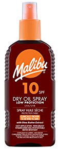 Malibu Dry Oil Spray, High Protection Sun Lotion Spray 200ml (SPF10)