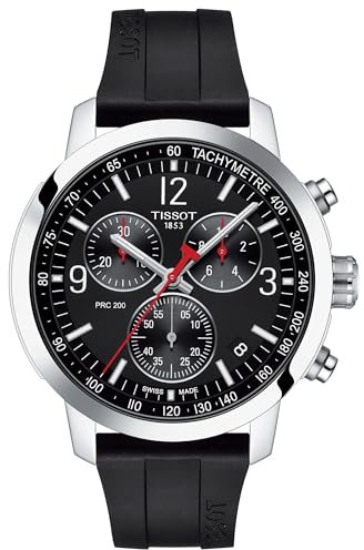 TISSOT Prc 200 Chronograph Men's Black Watch T114.417.17.057.00