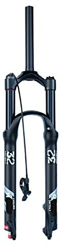 VPPV Forcella per Mountain Bike 26 , Tubo Dritto 1-1/8 Ammortizzatore 27,5 29 Pollici Bicicletta MTB Forche a Gas Corsa 120 mm (Colore : Remote Lock-A, Size : 26inch)