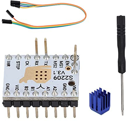 Ultra Mute 3D-Drucker TMC2209 V3.1 Schrittmotor-Treibermodul mit Kühlkörper, Upgrade-Ersatz für TMC2208 TMC2130 TMC2100