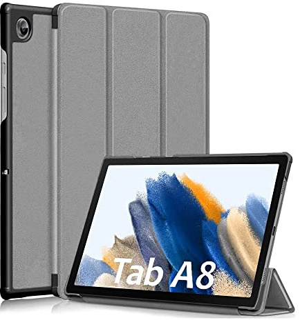 ebestStar - Cover per Samsung Galaxy Tab A8 10.5 (2021) SM-X200 X205, Custodia Protezione Flip Magnetica, Slim Case Sottile Pelle PU, Grigio