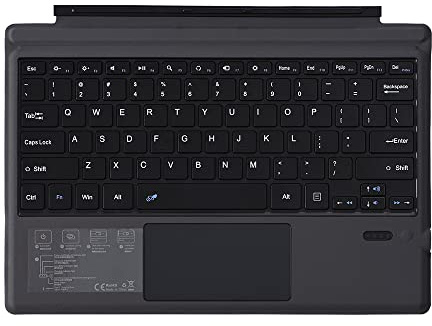Teclado Bluetooth Compatible con Microsoft Surface Pro 3/4/5/6/7, Teclado inalámbrico Bluetooth 3.0, máquina de Escribir para computadora portátil, PC, Tableta, Teclado para Juegos USB