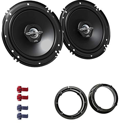 JVC CS-J620X Auto Lautsprecher 16,5 cm mit Einbauset passend für VW Volkswagen Passat Variant (3B/3BG) 1997-2005 Türen vorne/hinten 600 W 165mm 2 Wege Koax