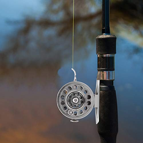 Outdoor Metall Eis Angelrute Vorderrad Rechtshänder mit Bremszubehör Angelrolle(Ice Fishing reel 50 (mit Führungsaugen))