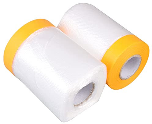 20m/35m Pack Drape Assorted Best Masking Transparent Tape For Painting Car And Wall Pre Taped Masking Film Painter Applicator,30cmx20m