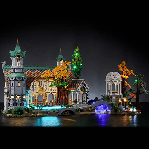 LocoLee Led Licht Set Kompatibel mit LEGO Lord of The Rings Rivendell, Led Beleuchtungs Set Compatible with LEGO 10316 The Lord of The Rings Break Valley - Kein Modell (Standard Version)