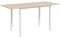 HOMCOM Mesa de Comedor Extensible para 4-6 Personas Mesa de Cocina Moderna con Patas de Acero para Salón Comedor 160x70x76 cm Madera Natural