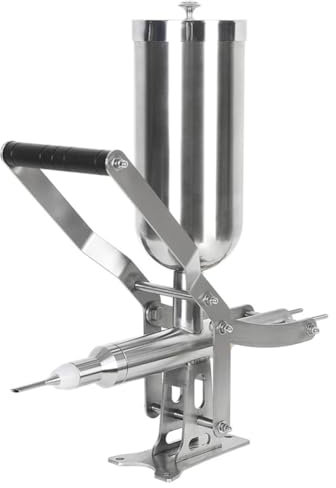 5L Manuel Remplisseur De Churros, Acier Inoxydable 304 Commercial Espagnol Donuts Aux Fruits Latins Machine À Remplir Beignet Machine À Beignets Pour La Maison Cuisine Restaurant, Argent