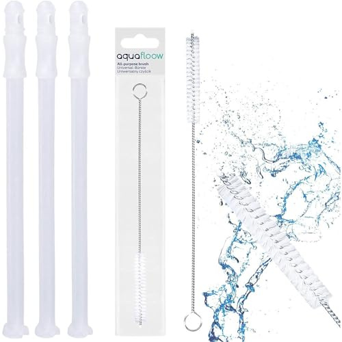 3x Milchansaugrohr Set für DeLonghi 5313232961 – Transparent 15,7 cm + Reinigungsbürste – Zubehör für Kaffeemaschine, Milchsystem, Flaschen, Trinkhalme