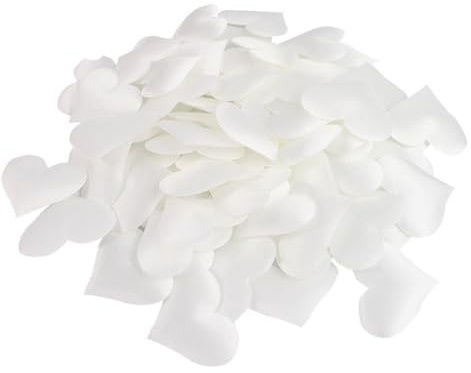 Yurosiay 100 Stück Herz Konfetti Stoff 2cm Liebe Schwamm Blütenblätter Konfetti Bunt Herzen Tischkonfetti Streudeko Hochzeit Herzen Romantische Herz Konfetti Schwamm für Hochzeit Party Weiße