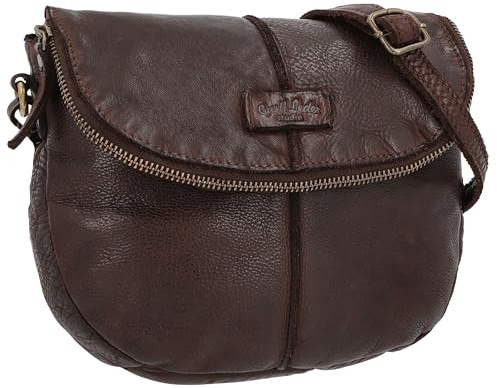Gusti Umhängetasche Leder - Iselin Damen und Herren Handtasche Ledertasche Braun Leder