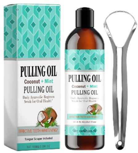 Enjuague Bucal, 100 Ml Enjuague Bucal Con Aceite De Coco, Enjuague Bucal Para Un Aliento Fresco Duradero, Elixirs Bucal Para Una Limpieza Bucal Completa, Colutorio De Uso Diario Líquido, Antiséptico