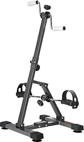 SBCGFY Heimtrainer, Arm- und Beintrainer, zusammenklappbares Fitness-Reha-Gerät für Senioren, Heimtrainer mit Pedalen für den ganzen Körper/Schwarz / 90,5 x 42,5 x 40,5 cm